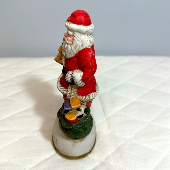 Vintage Christmas Eve Porcelain Santa With Teddy Bear And Gifts Australia - Picture 7 of 10